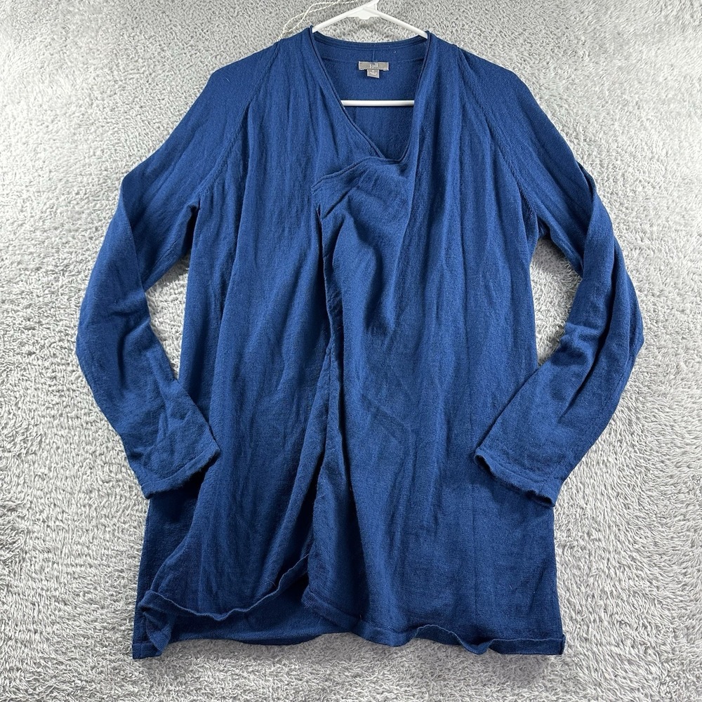J. Jill‎ Open Cardigan Sweater Womens Plus Medium Blue Lagenlook Merino Wool